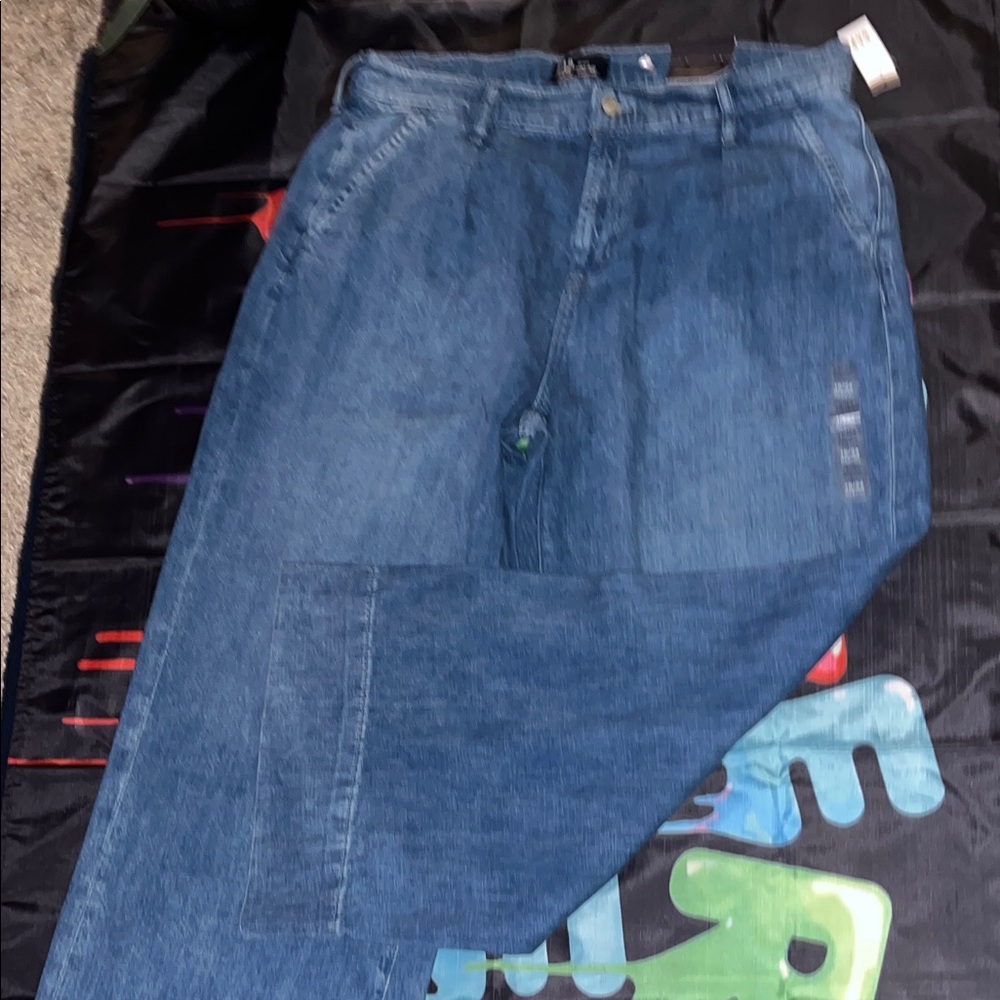 New GAP Wide-Leg Denim Jeans Size 18/34R - Picture 6 of 9